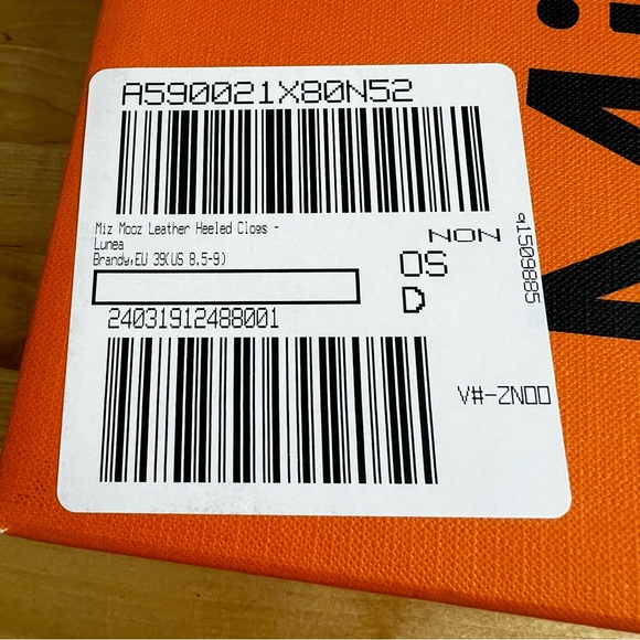 NEW Lunea Brandy Brown Leather Heel Clog Shoes Size 39 - Picture 12 of 12